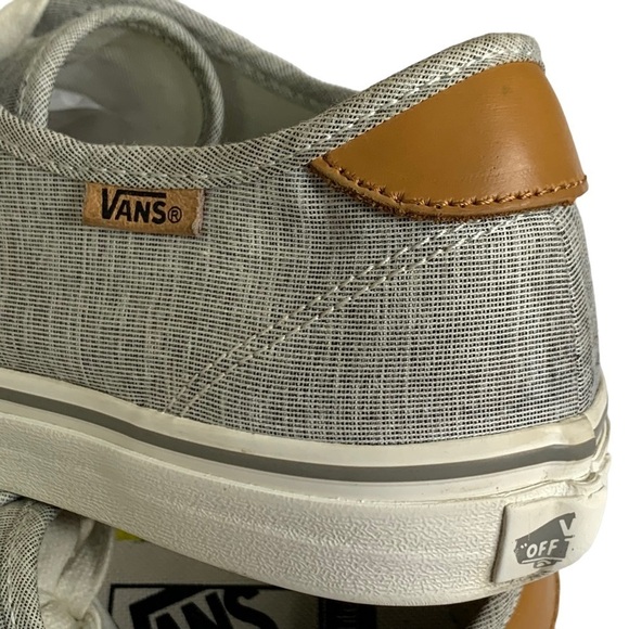 Vans Ortholite Heathered Gray Leather Pull Tab Lace Up Sneakers NEW - Picture 3 of 12